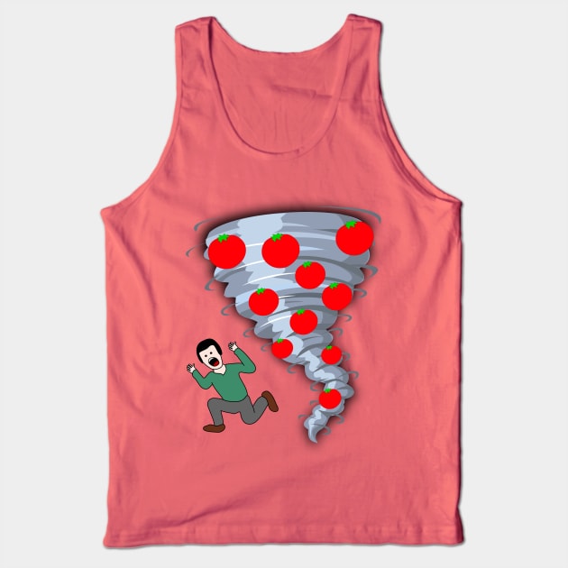 Panic at the Tomato Tornado Tank Top by MisterBigfoot